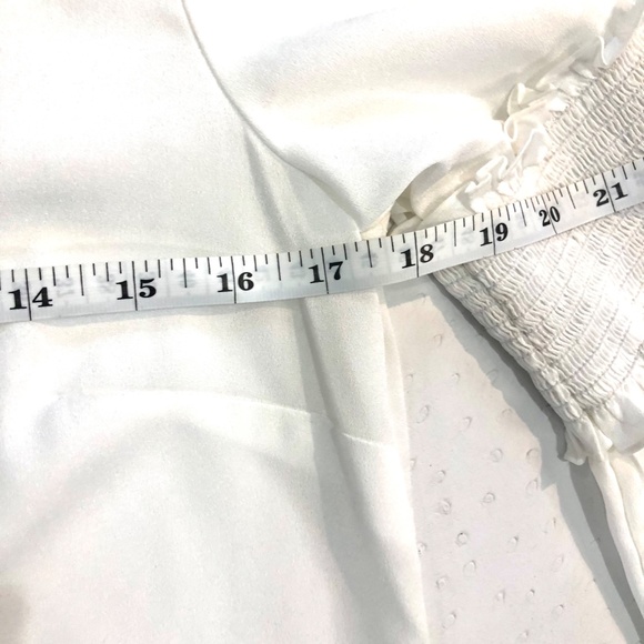 Karl Lagerfeld Smocked Bell Sleeve Blouse, Size XS - Picture 3 of 6